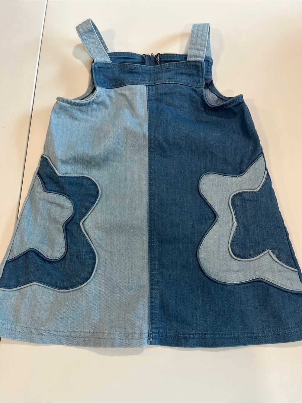 Rare Editions Blue Denim Patchwork Dress - 3T